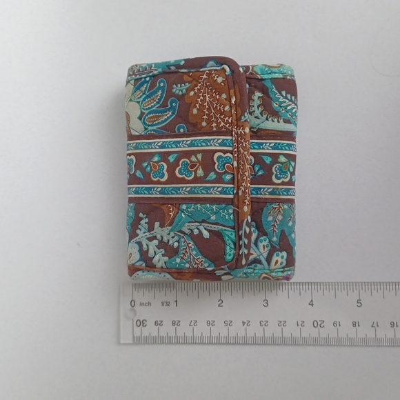 Vera Bradley Java Blue Compact Wallet - Picture 16 of 17